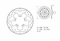 BREMBO Serie Oro remschijf, remschijven voor de moto, vast 68B40761
