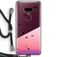 Fly away: HTC U12+ Transparant Hoesje met koord