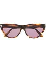 TOM FORD Eyewear lunettes de soleil à monture papillon - Marron - thumbnail