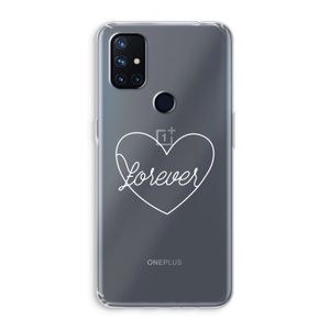 Forever heart pastel: OnePlus Nord N10 5G Transparant Hoesje