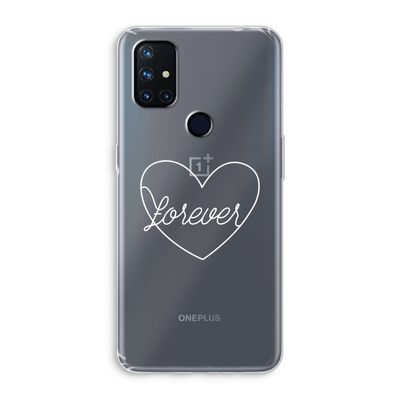 Forever heart pastel: OnePlus Nord N10 5G Transparant Hoesje