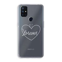 Forever heart pastel: OnePlus Nord N10 5G Transparant Hoesje