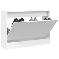 VidaXL Schoenenkast 80x21x57 cm bewerkt hout wit