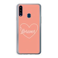 Forever heart: Samsung Galaxy A20s Transparant Hoesje
