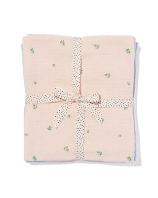 HEMA Hydrofieldoeken 60x60 Bloemetjes - 3 Stuks