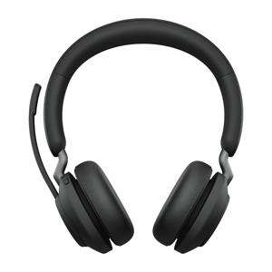 Jabra Evolve2 65 MS On Ear headset Telefoon Bluetooth Stereo Zwart Volumeregeling, Indicator voor batterijstatus, Microfoon uitschakelbaar (mute)