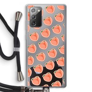 Just peachy: Samsung Galaxy Note 20 / Note 20 5G Transparant Hoesje met koord