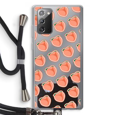 Just peachy: Samsung Galaxy Note 20 / Note 20 5G Transparant Hoesje met koord