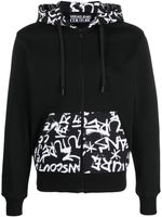 Versace Jeans Couture hoodie en coton à imprimé graffiti - Noir