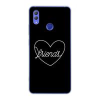 Friends heart black: Honor Note 10 Transparant Hoesje