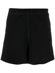 GANNI short court à patch logo - Noir