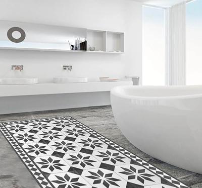 Vloerkleed in klassieke stijl vinyl tapijt mozaïek