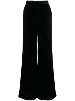 Alberta Ferretti pantalon palazzo en velours - Noir