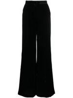 Alberta Ferretti pantalon palazzo en velours - Noir