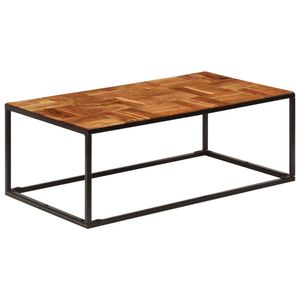 vidaXL Salontafel 110x60x40 cm massief acaciahout en staal