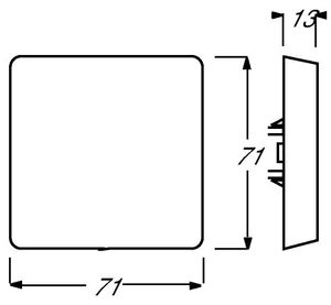 2138-33  - Cover plate for Blind plate aluminium 2138-33