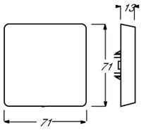 2138-33  - Cover plate for Blind plate aluminium 2138-33 - thumbnail