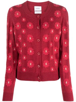 Barrie cardigan à fleurs brodées - Rouge