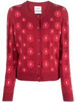 Barrie floral-embroidered cardigan - Rouge - thumbnail