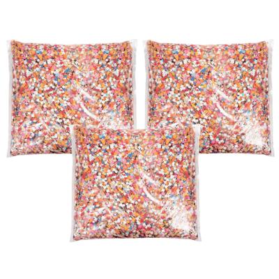 Confetti snippers van papier - 3x - multi colours mix - 400 gram zakje - feestartikelen/versieringen