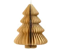 Kerstornament Papieren Kerstboom 20cm Zand