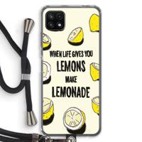 Lemonade: Samsung Galaxy A22 5G Transparant Hoesje met koord