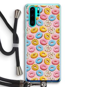 Pink donuts: Huawei P30 Pro Transparant Hoesje met koord