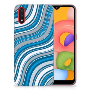 Samsung Galaxy A01 TPU bumper Waves Blue