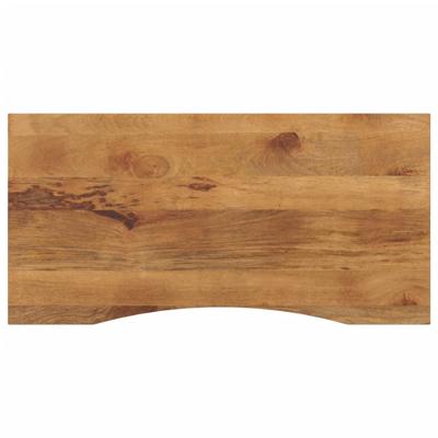 Bureaublad met ronding 110x50x2,5 cm massief ruw mangohout