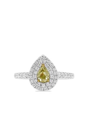 HYT Jewelry bague en platine pavée de diamants - Argent