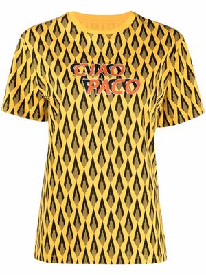 Rabanne t-shirt à imprimé Ciao Paco - Jaune