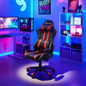 tectake Gamingstoel Bureaustoel - Premium racing style - Zwart/rood