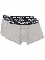 Philipp Plein lot de 3 boxers à bande logo - Gris