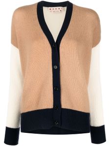 Marni cardigan colour block en cachemire - Tons neutres