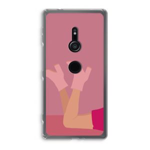 Pink boots: Sony Xperia XZ2 Transparant Hoesje