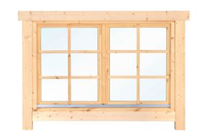Dubbel draai/kiepraam L3 144,5x96,6 cm 28-70 mm- - Hout- Tuindeco