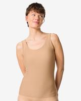 HEMA Dames bh hemd met ingebouwde cups beige (beige)