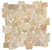 Vloer-/wandtegel kiezel mozaïek Terre D'Azur Stone Palladiana 30x30cm monte rosa mat