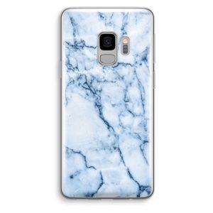 Blauw marmer: Samsung Galaxy S9 Transparant Hoesje