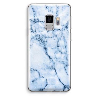 Blauw marmer: Samsung Galaxy S9 Transparant Hoesje