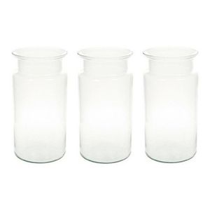 3x Flesvormige vazen glas 30 cm type Bose