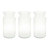 3x Flesvormige vazen glas 30 cm type Bose