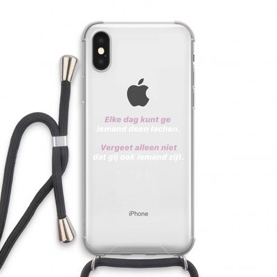 gij zijt ook iemand: iPhone XS Transparant Hoesje met koord