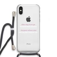 gij zijt ook iemand: iPhone XS Transparant Hoesje met koord