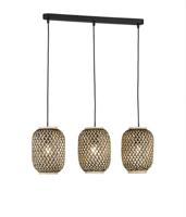 Fischer & Honsel Rotan 3-lichts hanglamp Hummel 60706