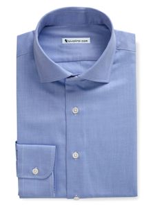RIZIFO - Hemelsblauwe keperstof twill overhemd - ROCO 3