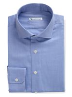 RIZIFO - Hemelsblauwe keperstof twill overhemd - ROCO 3