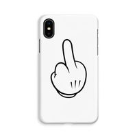 Middle finger white: iPhone Xs Volledig Geprint Hoesje