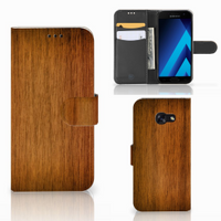 Samsung Galaxy A5 2017 Book Style Case Donker Hout