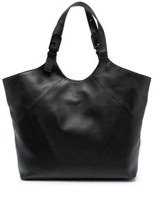 Furla sac à main en cuir à boucle logo - Noir